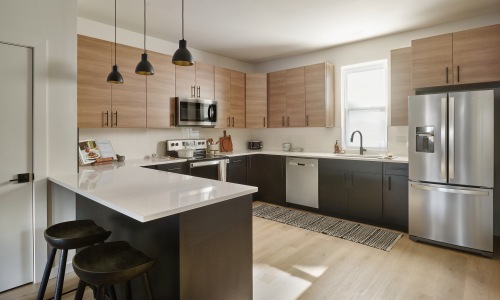 kitchen with wood cabinets and stainless steel appliances