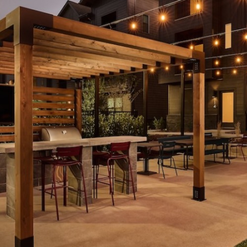 Grills with bar top seating. Grills with bar top seating.