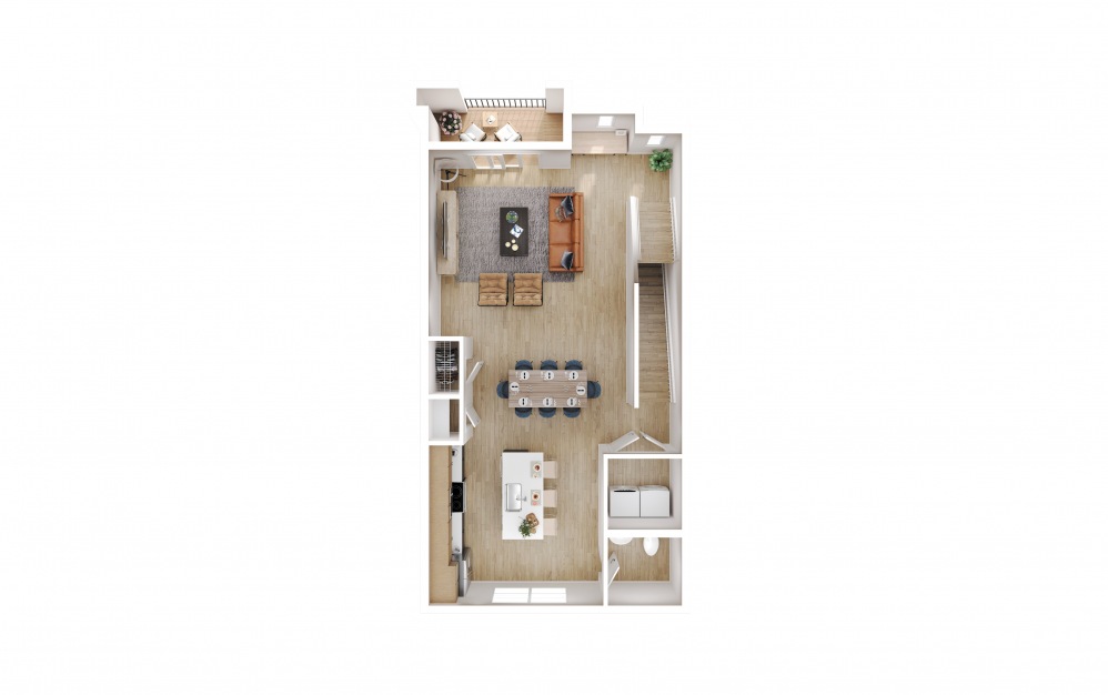 Ascent 3 x 3.5 A - 3 bedroom floorplan layout with 3.5 baths and 1560 square feet. (Floor 2)