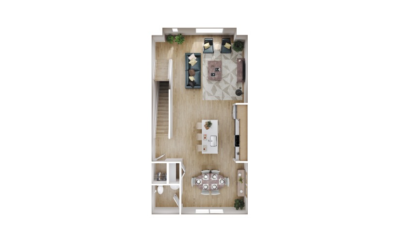 Ascent 3 x 3.5 C - 3 bedroom floorplan layout with 3.5 bathrooms and 1620 square feet