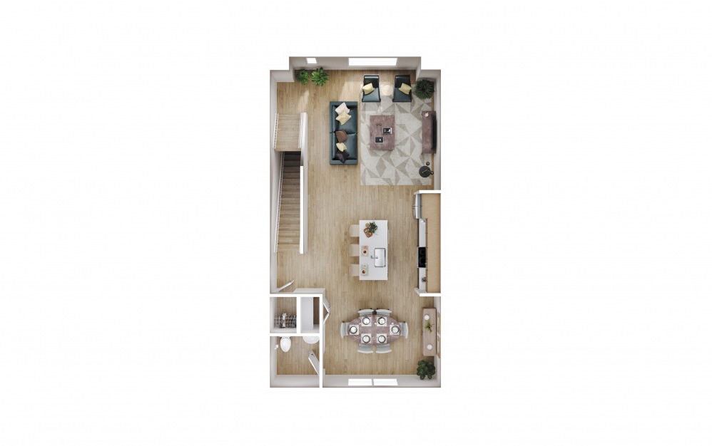 Ascent 3 x 3.5 C - 3 bedroom floorplan layout with 3.5 baths and 1620 square feet. (Floor 2)