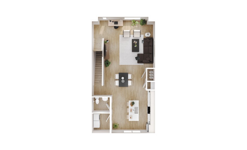 Ascent 4 x 3.5 B - 4 bedroom floorplan layout with 3.5 bathrooms and 1870 square feet