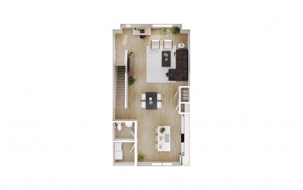 Ascent 4 x 3.5 B - 4 bedroom floorplan layout with 3.5 baths and 1870 square feet. (Floor 2)