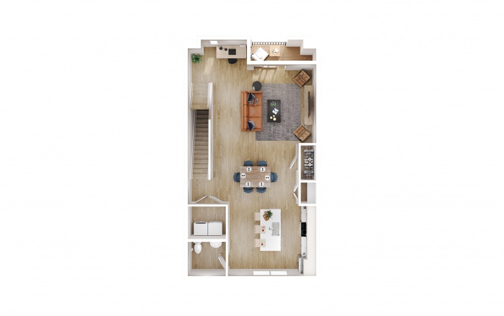 Ascent 4 x 3.5 C - 4 bedroom floorplan layout with 3.5 baths and 1870 square feet. (Floor 2)